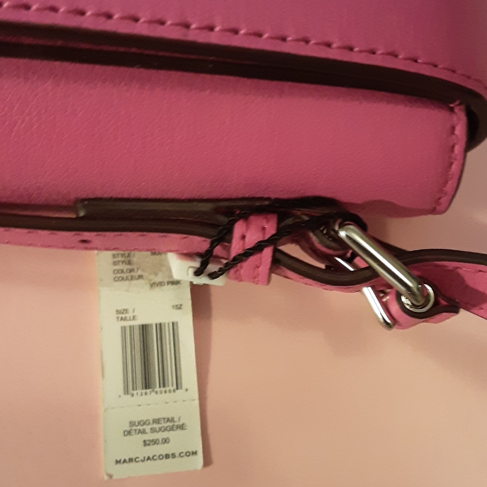 NWT Marc Jacobs Vivid Pink Crossbody 💗 Handbag - Picture 3 of 6
